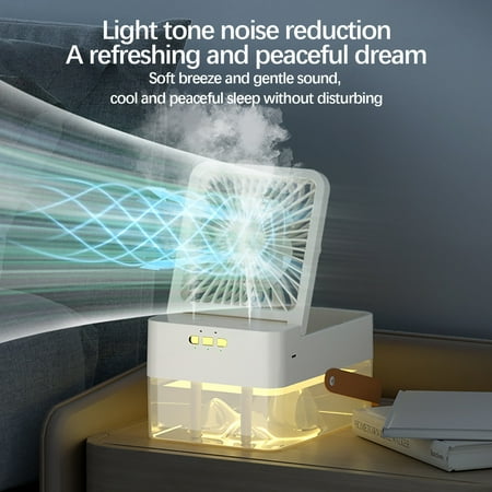 

YuXinYang Portable Air ConditionersDesktop Humidification Nanometremetre Spray Refrigerant Fan Mini Pneumatic Cooler USB Electric Fan Colorful Light Pneumatic Cooler Cooling Fan