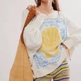 thumbnail image 4 of Gkeoshab Sweater Dress Round Neck Long Sleeve Shirts for Women Casual Fall Tops Lightweight Tunic Sweaters Fashion Clothes Loose Fit 2025 Light Yellow XL, 4 of 7