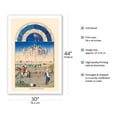thumbnail image 2 of October: Louvre Castle - Book of Hours (Très Riches Heures) - Vintage Illuminated Manuscript by Limbourg Brothers c.1400s - Fine Art Matte Paper Print (Unframed) 30x44in, 2 of 4