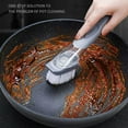 thumbnail image 6 of Llgltomo Dish Brush, Soap Dispensing Dish Brush Kitchen Scrub Brush 3 Replacement Brush Heads Soap Control Dishwand Reusable Dish Washing Brush Scrubber, 6 of 7