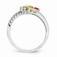 thumbnail image 3 of 14K Two-Tone Gold Ring Band Mother's & Family Yellow Semi Mount Diamond center Stone Mounting 10 mm, 3 of 4