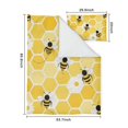 thumbnail image 5 of Bees with Daisy on Honeycomb Duvet Cover and Pillowcase Set for Single Bedding, Bedroom Accessories for Kids Teens, 5 of 5