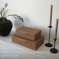 thumbnail image 4 of Set de 2 cajas decorativas de almacenamiento ZICOTO de cuero PU, 4 of 9