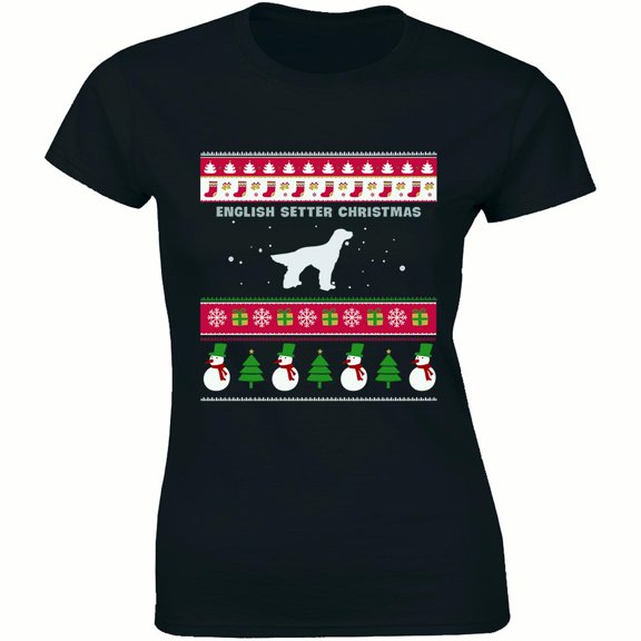 English Setter Christmas - Xmas Holiday Dog Lover Women's T-Shirt
