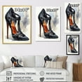 thumbnail image 4 of Designart "Black Stylish High Heel Power II" Fashion Floater Framed Canvas Print, 4 of 7