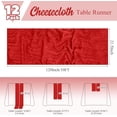 thumbnail image 2 of 12 Pack Red Table Runner 10Ft Cheesecloth Table Runner Rustic Gauze Table Runners Romantic Long Sheer Fabric Cheese Cloth Table Runners for Wedding Party Bridal Baby Shower, 2 of 7