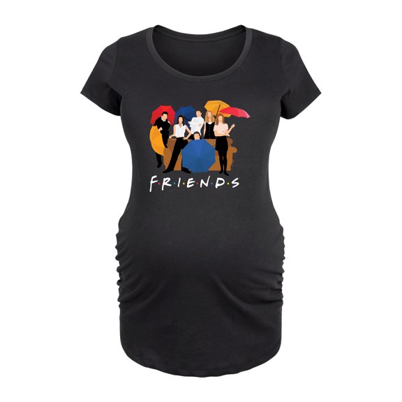 Friends - Umbrellas With White Logo - Women's Maternity Scoop Neck Graphic T-Shirt