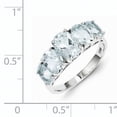 thumbnail image 2 of Primal Silver Sterling Silver Rhodium Aquamarine Ring, 2 of 4