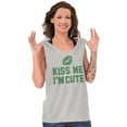thumbnail image 3 of Kiss Me I'm Cute Saint Patricks Day Tank Top Tee Shirt Women Brisco Brands M, 3 of 5