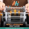 thumbnail image 2 of Newhai - Máquina Cortadora de Carne Eléctrica 850 W, 5 mm, Acero Inoxidable, 330 Libras/h, Para Carne de Cerdo Sin Hueso, Uso Comercial y Familiar, 2 of 5