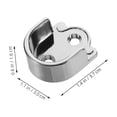 thumbnail image 2 of 6 pcs  Zinc Alloy Closet Rod Brackets U-shaped Closet Rod Holder Flange Rod Support, 2 of 6