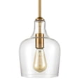 thumbnail image 1 of Lámpara colgante JEENKAE moderna de latón y vidrio para cocina, dorada, 1 luz, 1 of 7