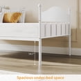 thumbnail image 3 of Kselythan Rustic Brown Twin Daybed with Pop Up Trundle, Heavy Duty Metal Platform Bed for Teens and Guest Use, 3 of 6