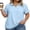 A-Blue, variant on Oryer Womens Plus Size Tops V Neck Trendy Tunic Polo Casual Shirts Short Sleeve Womens Blouses Summer