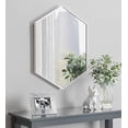 thumbnail image 4 of Kate and Laurel Rhodes Modern Hexagon Wall Mirror, White, 31x22-Inches, 4 of 5