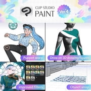 CLIP STUDIO PAINT PRO - Version 4 | Perpetual License | for Windows and macOS