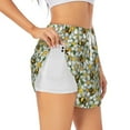 thumbnail image 2 of Disketp Bees and Flower Print Women's Shorts Workout Shorts for Athletic Gym Running Shorts with Phone Pockets Small, 2 of 8