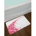 thumbnail image 2 of Pink and White Bath Mat, White Background with Vibrant Rose Petals Vortex with Realistic Look, Non-Slip Plush Mat Bathroom Kitchen Laundry Room Decor, 29.5 X 17.5 Inches, Magenta White, Ambesonne, 2 of 2