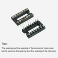 thumbnail image 4 of Uxcell DIP IC Chip Socket Adapter Round Pin 14P 2.54mm Pitch IC Socket for PCB Board Chip, 6 Pack, 4 of 7