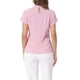 thumbnail image 3 of INSPIRAR CHIC Top de Trabajo para Mujer con Cuello Alto, Manga Corta, Espalda con Abertura, Blusa Elegante de Negocios XS Rosa, 3 of 6