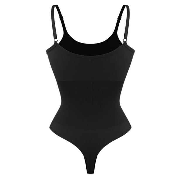 nsendm Female Underwear Adult Compression Bodysuit for Women Seamless Body  Shaping Bodysuit Belly Controlling Butt Sweat Vest for Women plus(Black, L)