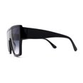thumbnail image 4 of SA106 80s Flat Top Shield Robotic Plastic Sunglasses Shiny Black, 4 of 4