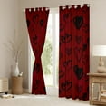 thumbnail image 4 of Feelyou Romantic Love Heart Black Out Curtains for Girl, Red Cartoon Curtains Pack of 2 (42x63 Each), Couple Anniversary Theme Bedroom Curtains, Window Curtains Bedroom Decor, 4 of 7