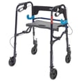 thumbnail image 3 of Drive Medical Clever Lite Rollator, Rolling Walker, Adult, 8" Wheels, Flame Blue, 3 of 4