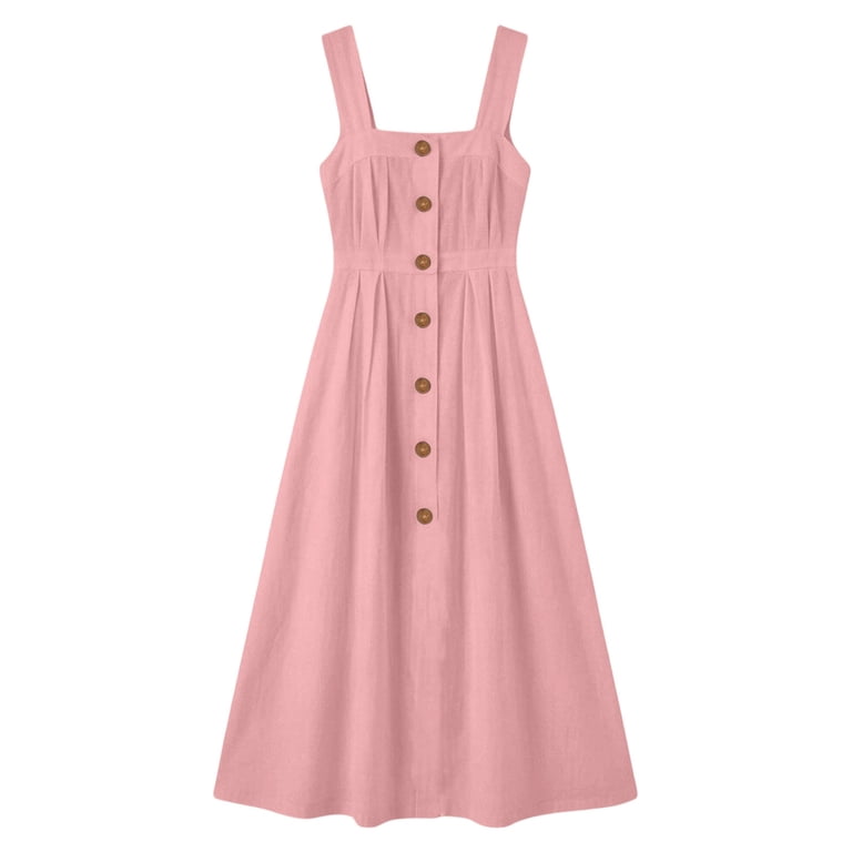 pink denim midi dress Pastel Pink Denim Midi Dress ALBERTA