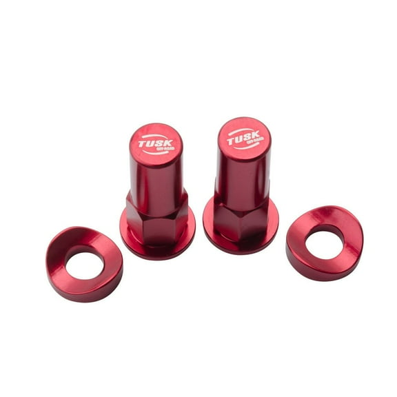 Tusk Rim Lock Nut/Spacer Kit Red