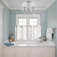 thumbnail image 3 of Grey Tree Kitchen Curtains Small Short 39 Inch Length, Botanical Vintage Birds Branch Grommet Top Bedroom Living Room Curtains, Light Filtering Cafe Curtain Drapes 2 Panels Set 55''x39'', 3 of 9