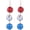 Aa, variant on Red White Blue Star Dangle Earrings American Patriotic Flag 4th of July Earring for Women Independent Memorial Day Glitter Sequins Ball Holiday Party Accessories Gifts
