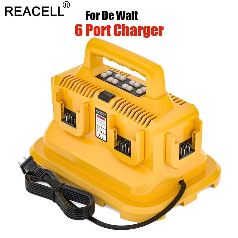 6-Ports For Dewalt Rapid Battery Charger Station,Replacement for De*walt Flexvolt 20V/60V Battery DCB200 DCB205 DCB606 DCB609