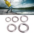 thumbnail image 2 of 50pcs Fishing Solid Stainless Steel Snap Split Ring Lure Tackle Connector New, 2 of 5