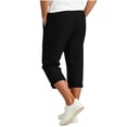 thumbnail image 4 of CHUMUD Men's Cotton Shorts Relaxed Fit Loose Drawstring Elastic Waist Baggy Capris Summer Casual with Pockets Outdoor, 4 of 6