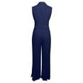 thumbnail image 5 of Women's Trousers Suit 2 Piece Set Wear Button Vest With Elastic Waist Pants Business Casual Outfit For Summer Daily Work And Meetings Maternity Rompers And Jumpsuits Woman Pants Suits for Size Suits, 5 of 6