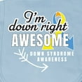 thumbnail image 3 of Inktastic Im Down Right Awesome Down Syndrome Awareness with Arrow Baby Burp Cloth, 3 of 3