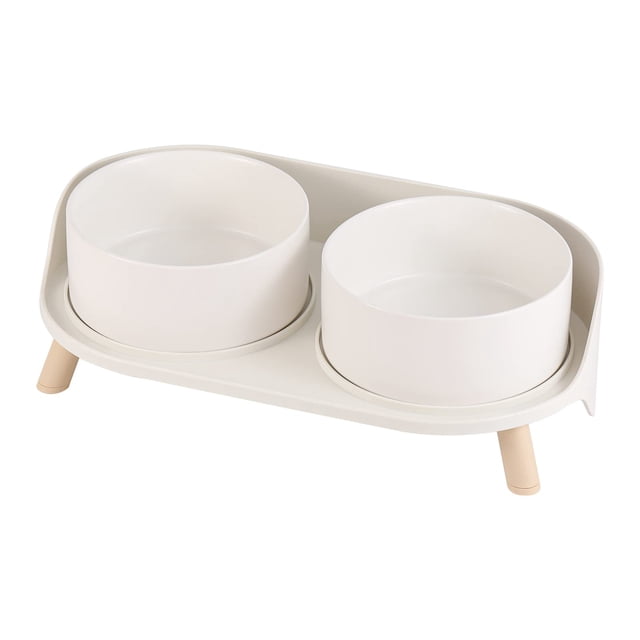 Juego de cuencos para perros Elevated Ceramic AHX Double, 2 x 850 ml