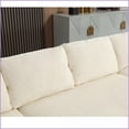 thumbnail image 4 of 110.75" U-Shaped Sectional Sofa with Storage Chaise, Modern Chenille Beige Sofa with Crystal Buttons for Living Room | Beige | Chenille | Modern | Cushion Back | Square Arms, 4 of 26
