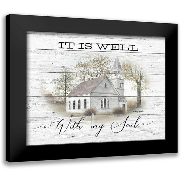 Jacobs, Billy 14x12 Black Modern Framed Museum Art Print Titled - It is Well