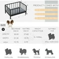 thumbnail image 2 of Dog Bed with Rails - Elevated Pet Metal Bed Frame with Solid Wood Board and Washable Soft Mat for Small Dog Indoor or Outdoor Use, 21.3" x 30", Black, 2 of 17