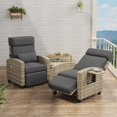thumbnail image 3 of Qinaqin Outdoor cm de Anchoicker Recliner Patio Chair – 150° Ajustable Backrest Air Pump Footrest, 3 of 7