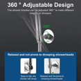 thumbnail image 4 of Shower Bracket, 2 Pcs 304 Stainless Steel Shower Bracket, Nail-Free Mounting Angle, Adjustable Shower Base in Bathroom, 4 of 4