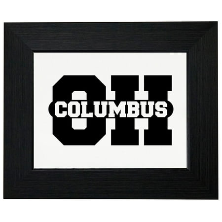 Columbus, Ohio OH Classic City State Sign Framed Print Poster Wall or Desk Mount