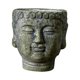 thumbnail image 4 of Maceta de cemento con forma de cabeza de Buda, soporte novedoso para brochas de maquillaje, adorno para plantas Verde, 4 of 9
