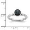 thumbnail image 4 of Stackable Expressions Sterling Silver Black FreshWater Cultured Pearl Ring, 4 of 7