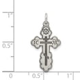 thumbnail image 3 of Sterling Silver Antiqued Eastern Orthodox Cross Charm Pendant, 3 of 4