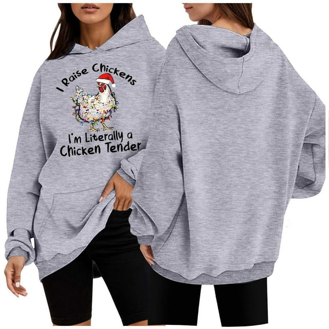 WEAIXIMIUNG Sweat à Capuche à Fermeture à Glissière Femme Long Mode Imprimé Décontracté Ample