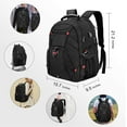 thumbnail image 2 of Laptop Backpack Extra Large  17 Inch Travel Waterproof Backpacks College School Business Men Laptops Backpacks with USB Charging Port 17.3 Gaming Computer Backpack for Men Black, 2 of 6