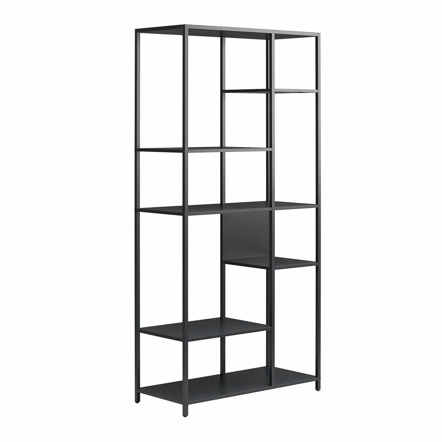 Systembuild Evolution Mission District Metal Bookcase Room Divider, Graphite